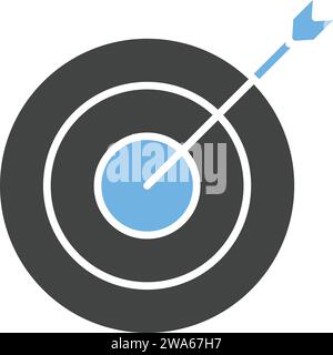 Auf dem Vektorbild des Zielsymbols. Stock Vektor