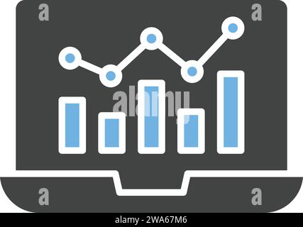 Vektorbild des Symbols Online-Statistik. Stock Vektor