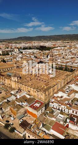 Drohnenfoto Cordoba Moschee-Kathedrale Spanien Europa Stockfoto