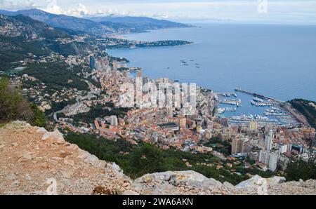 Monte Carlo, Monaco. 8. November 2019: Panoramablick auf Port Herkules und Monaco. Quelle: Vuk Valcic/Alamy Stockfoto