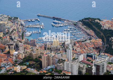 Monte Carlo, Monaco. 8. November 2019: Panoramablick auf Port Herkules und La Condamine. Quelle: Vuk Valcic/Alamy Stockfoto