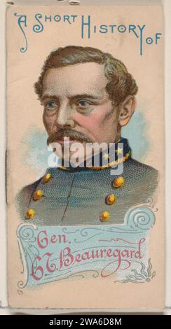 A Short History of General Pierre Gustave Toutant Beauregard, aus der Geschichte der Generäle Serie von Heften (N78) für Duke Brand Cigarettes 1963 von W. Duke, Sons & Co. Stockfoto