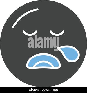 Vektorbild des verschlafenen Gesichts. Stock Vektor