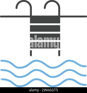 Vektorbild des Schwimmbadsymbols. Stock Vektor