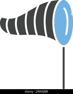 Vektorbild des Windsock-Symbols. Stock Vektor