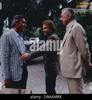 Derrick, ZDF Krimi-Serie, Deutschland, 1985, Folge: Gregs Trompete, Szene: Sieghardt Rupp, Fritz Wepper, Horst Tappert. Derrick, TV Crime Seriees, Deutschland, 1985, Schauplatz: Sieghardt Rupp, Fritz Wepper, Horst Tappert Stockfoto