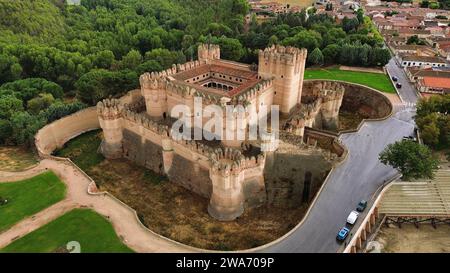 Drohnenfoto Coca Castle Spanien Europa Stockfoto