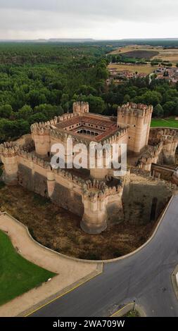 Drohnenfoto Coca Castle Spanien Europa Stockfoto