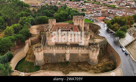 Drohnenfoto Coca Castle Spanien Europa Stockfoto