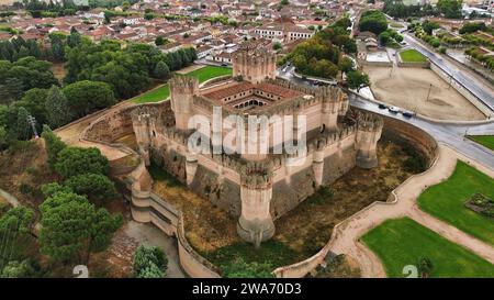 Drohnenfoto Coca Castle Spanien Europa Stockfoto