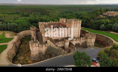 Drohnenfoto Coca Castle Spanien Europa Stockfoto