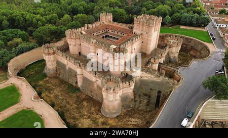 Drohnenfoto Coca Castle Spanien Europa Stockfoto