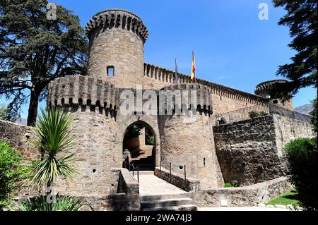 Jarandilla de la Vera, Castillo Palacio de los Condes de Oropesa (15. Jahrhundert). Caceres, Extremadura, Spanien. Stockfoto