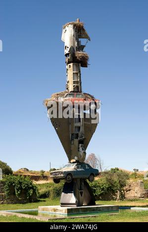 Los Barruecos Naturdenkmal, Vostell Malpartida Museum. Malpartida de Caceres, Provinz Caceres, Extremadura, Spanien. Stockfoto
