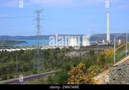 AS Pontes de Garcia rodriguez (Puentes de Garcia Rodriguez), Kombikraftwerk. A Coruña Provinz, Galicien, Spanien. Stockfoto