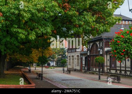 Szczawno-Zdroj Spa bei Walbrzych in Niederschlesien Stockfoto