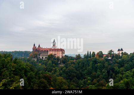 Szczawno-Zdroj Spa bei Walbrzych in Niederschlesien Stockfoto