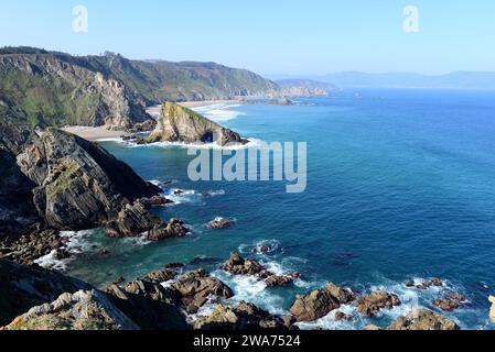 Loiba Klippen von Cotelo Aussichtspunkt. Ortigueira Gemeinde, A Coruña, Galicien, Spanien. Stockfoto