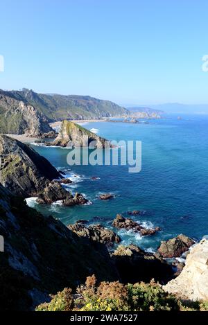 Loiba Klippen von Cotelo Aussichtspunkt. Ortigueira Gemeinde, A Coruña, Galicien, Spanien. Stockfoto