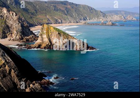 Loiba Klippen von Cotelo Aussichtspunkt. Ortigueira Gemeinde, A Coruña, Galicien, Spanien. Stockfoto