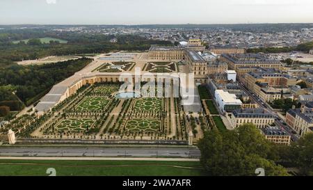 Drohnenfoto Schloss Versailles Frankreich Europa Stockfoto