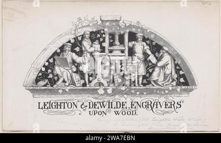 Handelskarte für Leighton & Dewilde, Wood Engravers 1926 von Anonym, British, 19. Jahrhundert Stockfoto