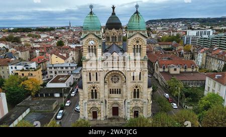 Drohnenfoto Nancy Basilika Frankreich Europa Stockfoto