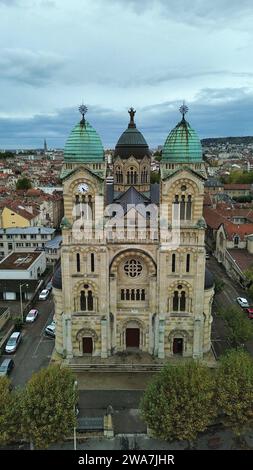 Drohnenfoto Nancy Basilika Frankreich Europa Stockfoto