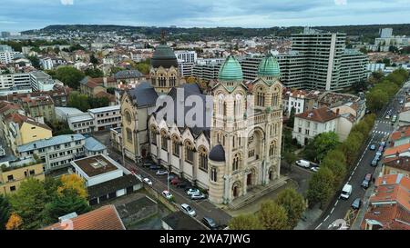 Drohnenfoto Nancy Basilika Frankreich Europa Stockfoto