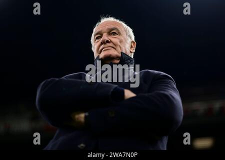 Mailand, Italien. 2. Januar 2024. Während des Fußballspiels Coppa Italia zwischen AC Milan und Cagliari Calcio. Quelle: Nicolò Campo/Alamy Live News Stockfoto