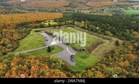 Drohnenfoto vaux fort, fort de vaux Verdun frankreich europa Stockfoto