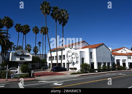 SAN CLEMENTE, KALIFORNIEN - 1. JAN 2024: Das Casa Blanca Inn am Pacific Coast Highway. Stockfoto