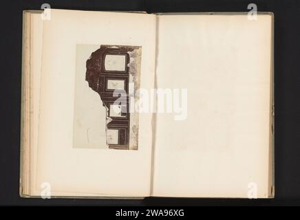 Fotoproduktion eines Gemäldes, das eine Wandmalerei in einer ausgegrabenen Ruine in Rom darstellt, Anonym, um 1863 - in oder vor 1873 fotografieren Rom fotografische Unterstützung Albumen Druckbild, Malerei Stockfoto