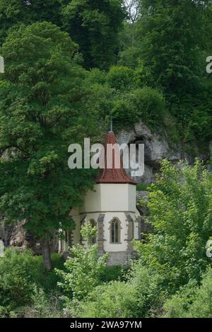 Kapelle St. Wendel zum Stein, Jakobsweg, Dörzbach, Jagsttal, Jagst, Jakobsweg, Hohenlohe, Heilbronn-Franken, Baden-Württemberg, Deutschland, Stockfoto