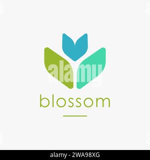 Abstrakte Form Naturblüte Blume Logo Symbol Vektor Vorlage auf weißem Hintergrund Stock Vektor