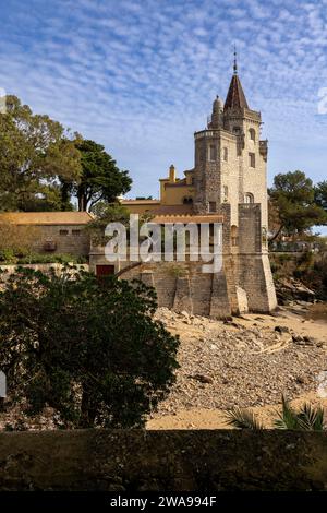 Museu Condes de Castro Guimarães, Torre de S. Sebastião, Cascais, Portugal, Europa Stockfoto