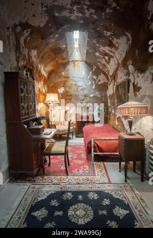 Al Capones Zelle im Eastern State Penitentiary, Gefängnis in Philadelphia, Pennsylvania, USA Stockfoto