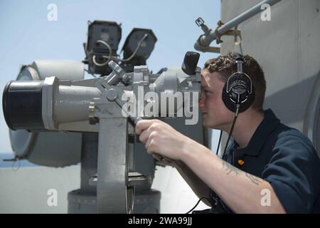 US-Streitkräfte. 180601MK318-0343 ADRIA (1. Juni 2018) an Bord der USS Harry S. Truman (CVN 75). Truman wird derzeit im Rahmen einer laufenden Rotation der US-Streitkräfte eingesetzt, die maritime Sicherheitseinsätze in internationalen Gewässern rund um den Globus unterstützen. (Foto der U.S. Navy von Mass Communication Specialist 3rd Class Victoria Granado/veröffentlicht) Stockfoto