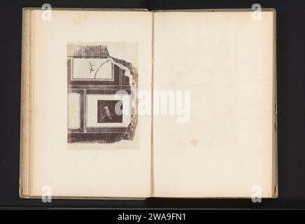 Fotoproduktion eines Gemäldes, das eine Wandmalerei in einer ausgegrabenen Ruine in Rom darstellt, Anonym, um 1863 - in oder vor 1873 fotografieren Rom fotografische Unterstützung Albumen Druckbild, Malerei Stockfoto