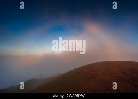 Brocken Spectre, auch Brockenbogen, Mountain Spectre oder Spectre of the Brocken genannt Stockfoto