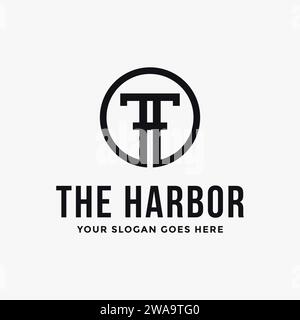 Letter Initial Logo Symbol von TH, TH Logo, HT Logo Stock Vektor