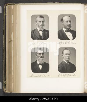 Porträts von vier Mitgliedern des Unterhauses des Staates New York, um 1872 - in oder vor 1882 fotomechanischer Druck oben links Charles R. Fall, oben rechts AZRO Chase, unten links Samuel A. Childs, unten links unter Smith Clark. Vereinigte Staaten von Amerika Papier Kollotype historische Personen (Porträts und Szenen aus dem Leben) (+ Kopf (und Schultern) (Porträt)) Stockfoto