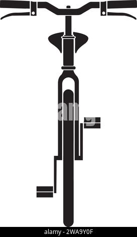 Fahrrad-Vorderansicht Vektor-Design, Fahrrad-Illustration, Fahrrad-Liebhaber Stock Vektor