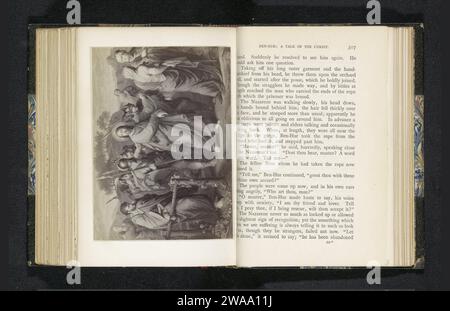 Fotoproduktion eines Gemäldes, das Christus repräsentiert, wird von Soldaten geführt, Anonym, um 1883 - in oder vor 1888 fotografische Unterstützung Albumenabdruck Christ wird weggeführt  Garten Gethsemane Stockfoto