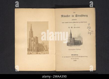 Fotoproduktion eines Gesichts auf der Kathedrale von Straßburg, Anonym, um 1877 - in oder vor 1882 Fotografie Straßburg (Frankreich) fotografischer Träger Albumenkirche (außen) Stockfoto