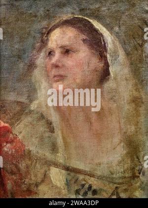 Testa di donna - olio su tela - Armando Spadini - 1923 - Mantova, Collezioni Civiche del Museo di Palazzo Te Stockfoto