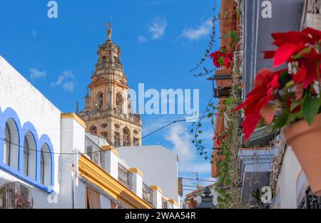 Giralda der Glockenturm der Kathedrale Santa Maria de la Sede der Stadt Sevilla in Andalusien, Spanien. Stockfoto