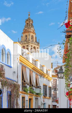 Giralda der Glockenturm der Kathedrale Santa Maria de la Sede der Stadt Sevilla in Andalusien, Spanien. Stockfoto