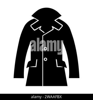 Schwarzes Vektorsymbol auf weißem Hintergrund Stock Vektor