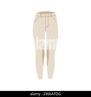 Reitjodhpurs oder Leggings Pferdezubehör für Springreiten und Vielseitigkeit. Jockeyhose. Reitsportausrüstung. Vektor-Illustration Hand Stock Vektor